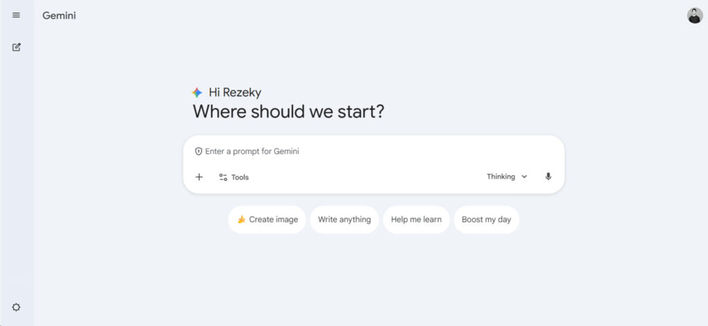 Homepage untuk Nano Banana AI