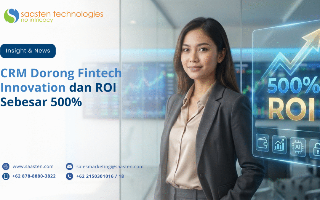 CRM grafik pertumbuhan ROI perusahaan fintech