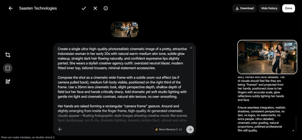 Wanita Indonesia Bergaya dalam penggunaan AI