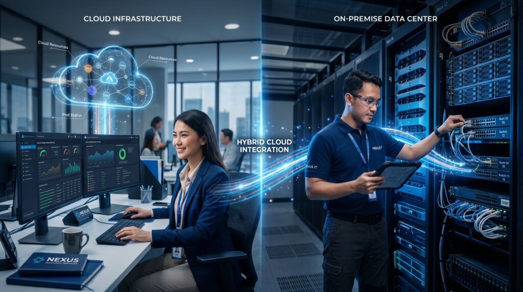 Cloud Service Support dan IT Support manage on-premise