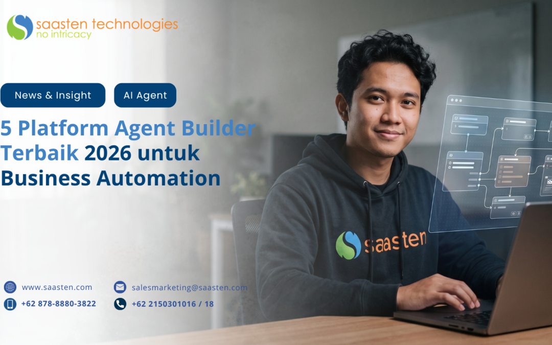 Developer Saasten sedang menggunakan Agent Builder