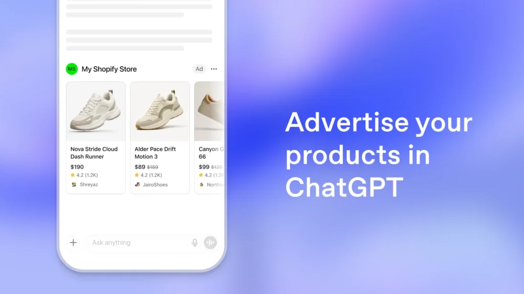 Shopify UI for Chatgpt Ads