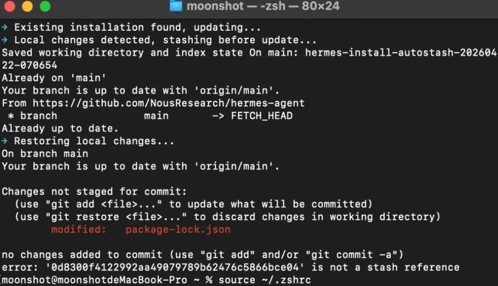 Instalation Hermes Agent without Open Claw
