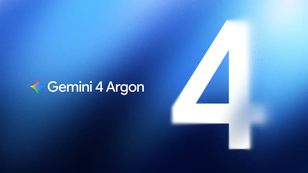 Gambar logo model ai terbaru gemini 4 Argon