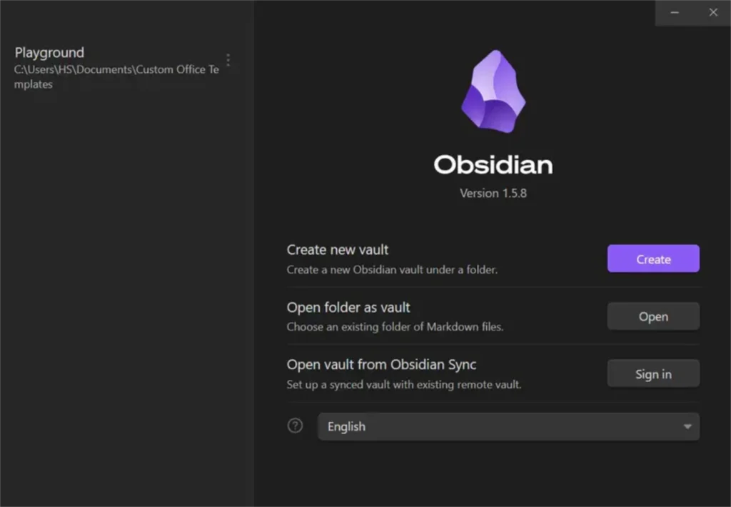 Pembuatan Akun Obsidian