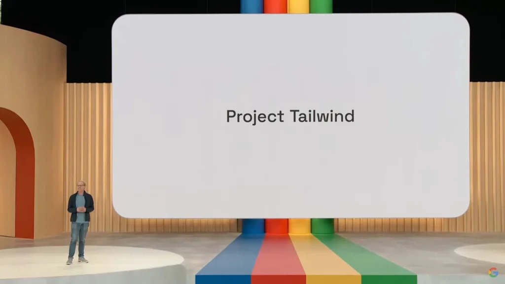 Event menunjukan penamaan project tailwind google